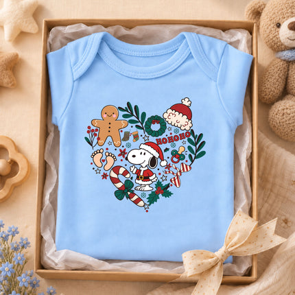 Baby Bodysuit Christmas Gingerbread Candy Cane Festive Outfit