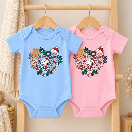 Baby Bodysuit Christmas Gingerbread Candy Cane Festive Outfit