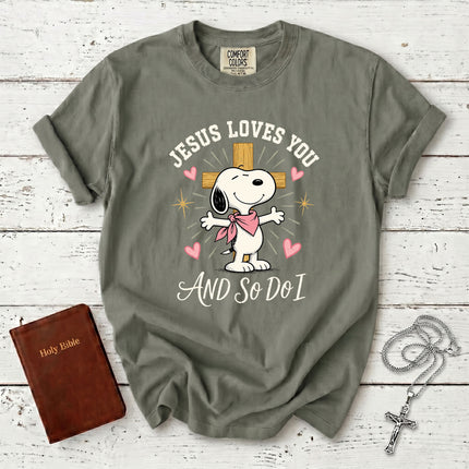 Comfort Colors Jesus Loves You And So Do I Christian Faith Cross T-Shirt