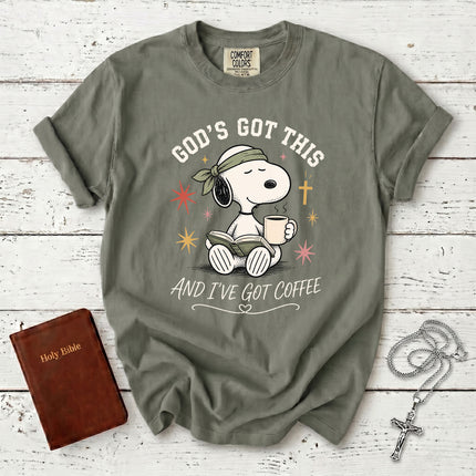 Comfort Colors God's Got This And I've Got Coffee Christian Faith T-Shirt