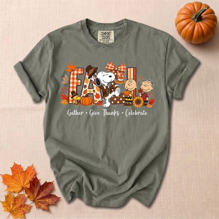 Comfort Colors Fall Thanksgiving Gather Give Thanks T-Shirt