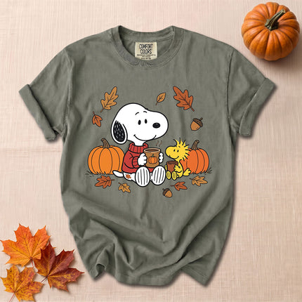 Comfort Colors Fall Pumpkin Cozy Autumn Coffee T-Shirt