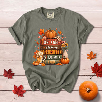 Comfort Colors Fall Autumn Book Lover Pumpkin Cozy Reading T-Shirt