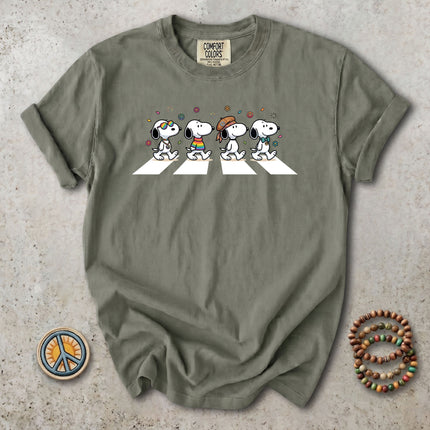 Comfort Colors Retro Hippie Peace Walk Groovy 70s Vibes T-Shirt