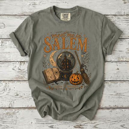 Comfort Colors Salem Witch Meet Me in Salem Halloween T-Shirt