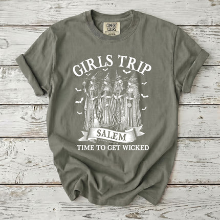 Comfort Colors Salem Witch Girls Trip Halloween T-Shirt