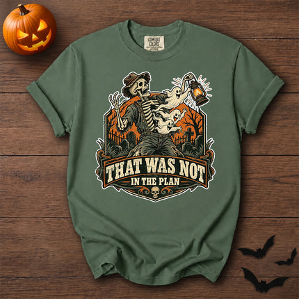 Comfort Colors Halloween Skeleton Ghost Graveyard Graphic T-Shirt