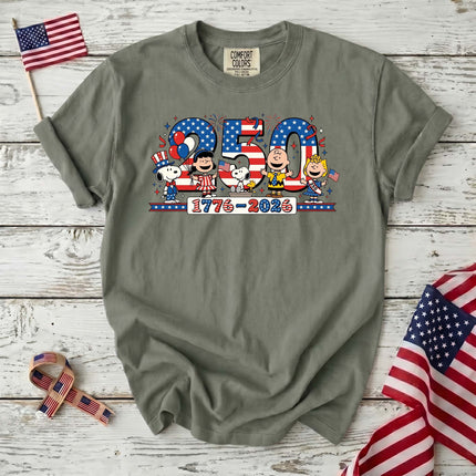 Comfort Colors 250 Years 1776-2026 Patriotic Friends Celebration T-Shirt