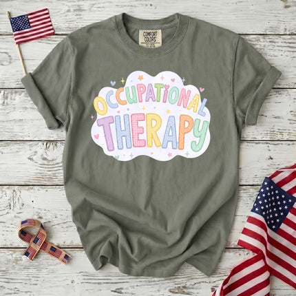 Comfort Colors Occupational Therapy Pastel Retro Therapist Gift T-Shirt