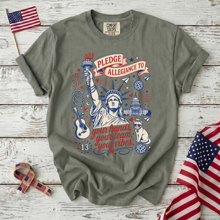 Comfort Colors Liberty of Freedom Patriotic Pledge of Allegiance American T-Shirt