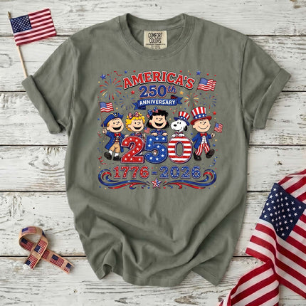 Comfort Colors America 250th Anniversary 1776-2026 Patriotic Friends T-Shirt