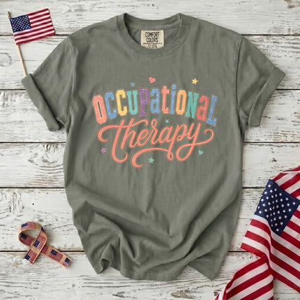Comfort Colors Occupational Therapy Retro Collegiate Therapist Gift T-Shirt