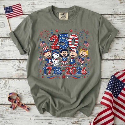 Comfort Colors 250 Years 1776-2026 Patriotic Squad Holiday T-Shirt