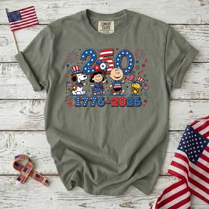 Comfort Colors 250 Years 1776-2026 Patriotic Fireworks Friends T-Shirt