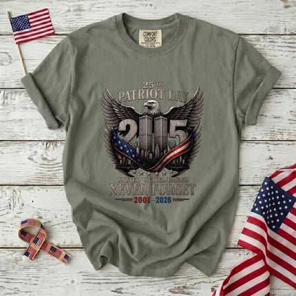 Comfort Colors 25th Anniversary Patriot Day 911 United We Remember Eagle T-Shirt