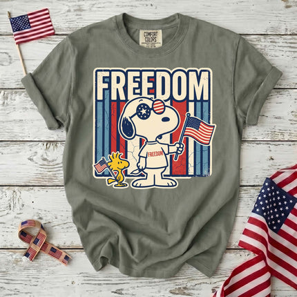 Comfort Colors 250th Anniversary USA Retro Freedom Dog T-Shirt