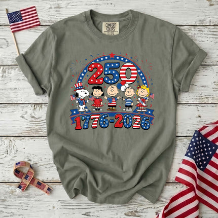 Comfort Colors 1776-2026 250 Years Patriotic Friends Parade T-Shirt