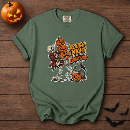 Comfort Colors Halloween Skeleton Pumpkin Graphic T-Shirt