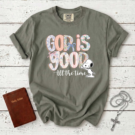 Comfort Colors God Is Good All The Time Snoopy T-Shirt