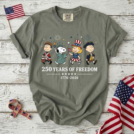 Comfort Colors 250 Years Of Freedom USA Historical Parade Squad T-Shirt