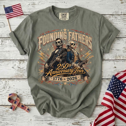 Comfort Colors Founding Fathers 250th Anniversary Tour Rock Guitar T-Shirt