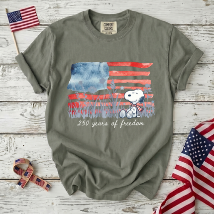 Comfort Colors Watercolor Flag America 250 T-Shirt