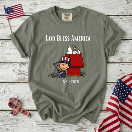 Comfort Colors God Bless America 1776 2026 T-Shirt