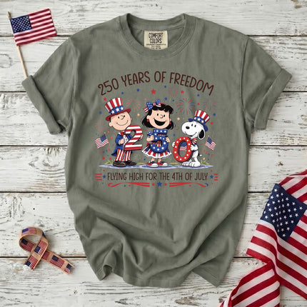 Comfort Colors 250 Years Of Freedom Flying High Patriotic Friends T-Shirt