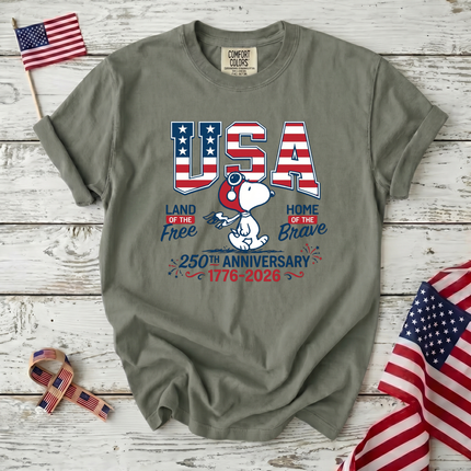 Comfort Colors USA Land Of The Free America 250 T-Shirt