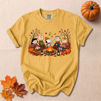 Comfort Colors Fall Autumn Campfire Pumpkin Cozy Season T-Shirt