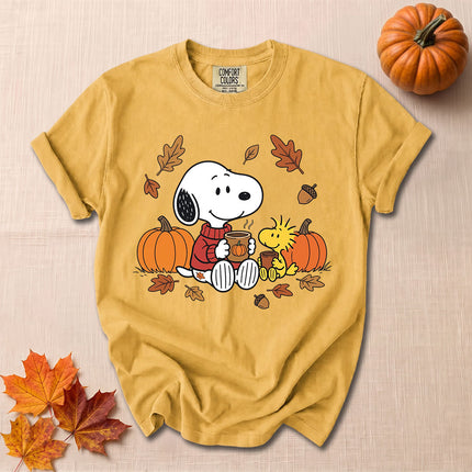 Comfort Colors Fall Pumpkin Cozy Autumn Coffee T-Shirt