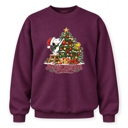 Making Christmas Bright Festive Tree Decorating Sweatshirt