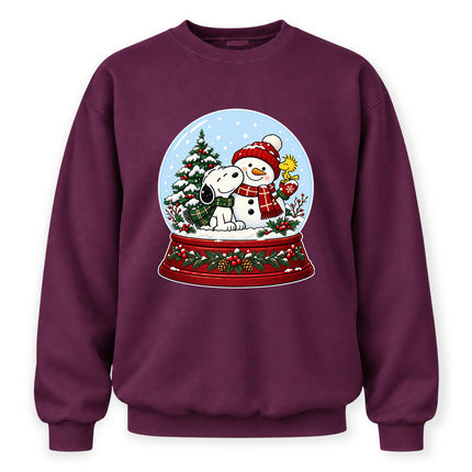 Christmas Snow Globe Snowman Cozy Winter Sweatshirt