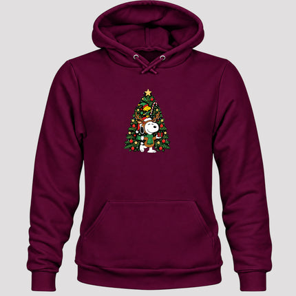 Christmas Tree Reindeer Antlers Festive Gift Hoodie