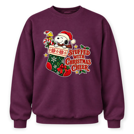 Stuffed With Christmas Cheer Holiday Stocking Sweatshirt