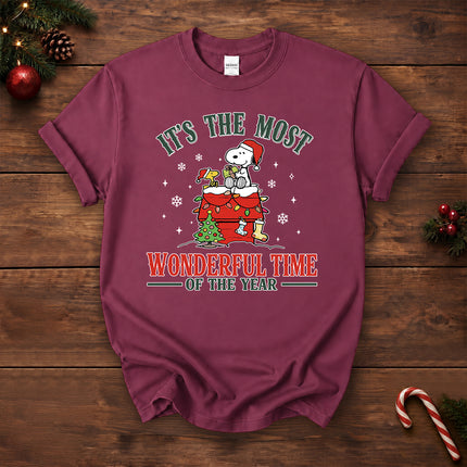 Most Wonderful Time of the Year Christmas Rooftop Graphic T-Shirt