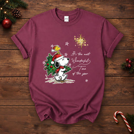 Most Wonderful Time Christmas Tree Star T-Shirt