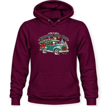 Christmas Tree Crew Vintage Pickup Truck Hoodie
