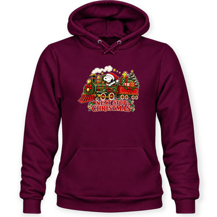 Next Stop Christmas Train Vintage Holiday Express Hoodie