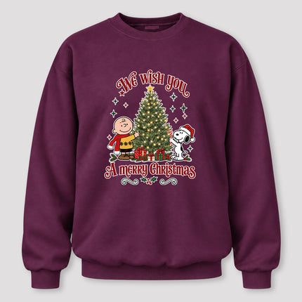 We Wish You a Merry Christmas Tree Lights Crewneck Sweatshirt