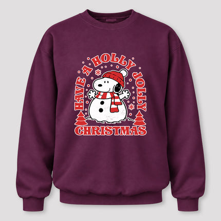 Holly Jolly Christmas Snowflake Winter Scarf Sweatshirt