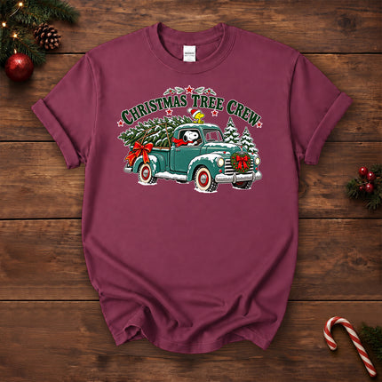 Christmas Tree Crew Vintage Pickup Truck T-Shirt