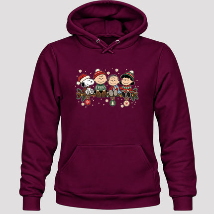 Cozy Christmas Garland Winter Knit Ornaments Hoodie
