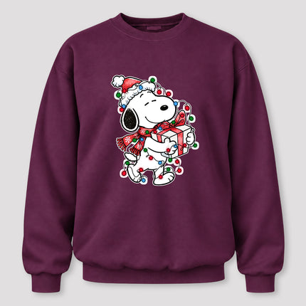 Christmas Lights Wrapped Gift Festive Holiday Sweatshirt
