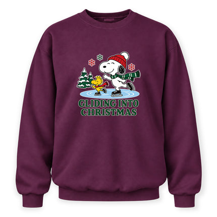 Gliding Into Christmas Ice Skating Winter Holiday Sweatshirt