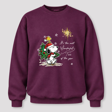 Most Wonderful Time Christmas Tree Star Sweatshirt