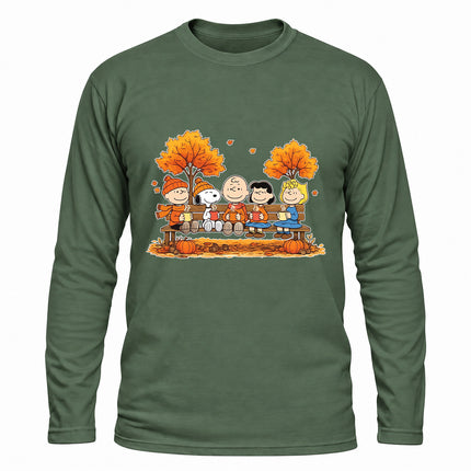 Cozy Fall Pumpkin Autumn Leaves Long Sleeve T-Shirt