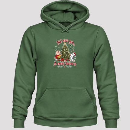 We Wish You a Merry Christmas Festive Tree Graphic Hoodie