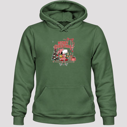 Merry Christmas Cozy Candlelight Tree Gift Graphic Hoodie