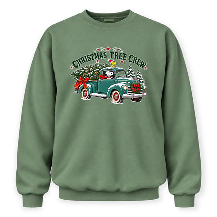 Christmas Tree Crew Vintage Pickup Truck Sweatshirt